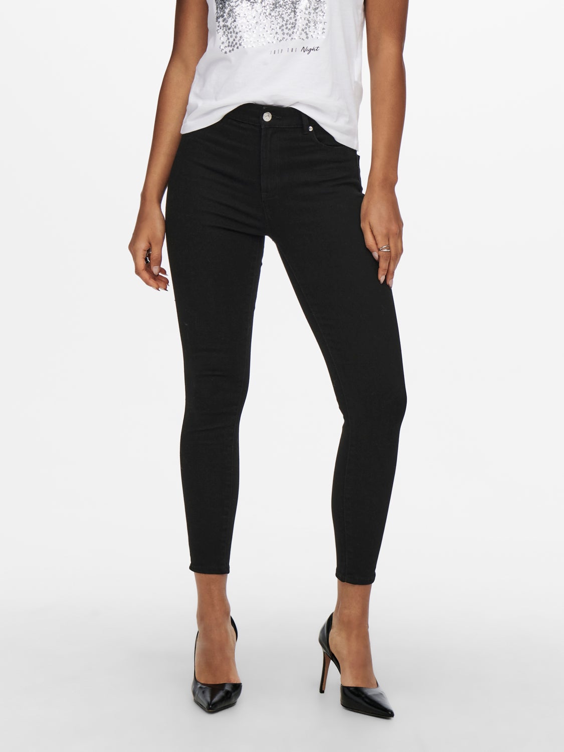 ONLOPTION LIFE SUPER ANK high waisted skinny jeans