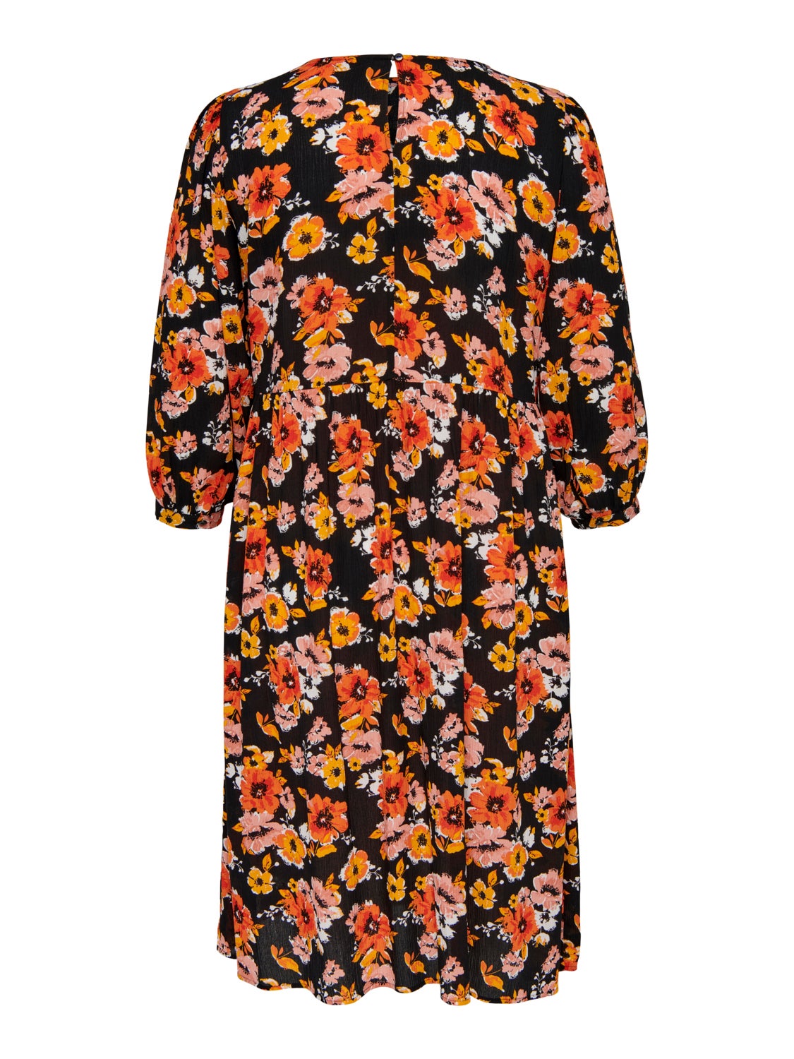 Curvy 3/4 Sleeve Flower Dress