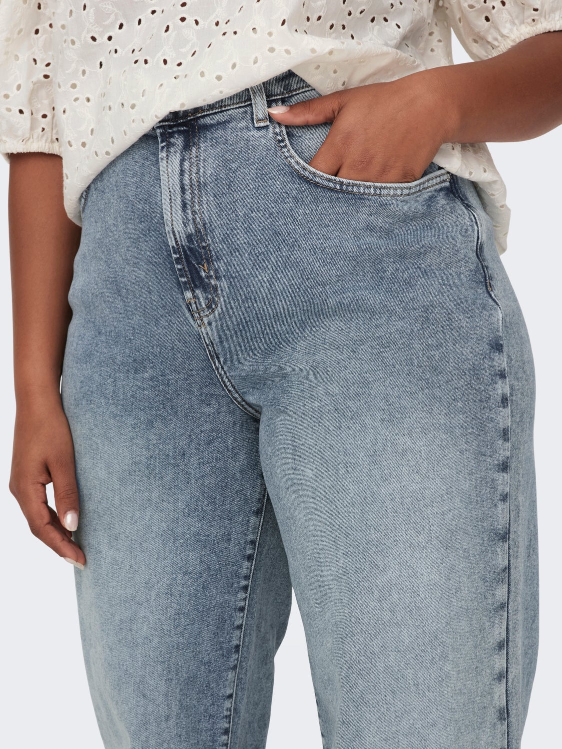 Curvy CARHope Wide Leg high waisted jeans