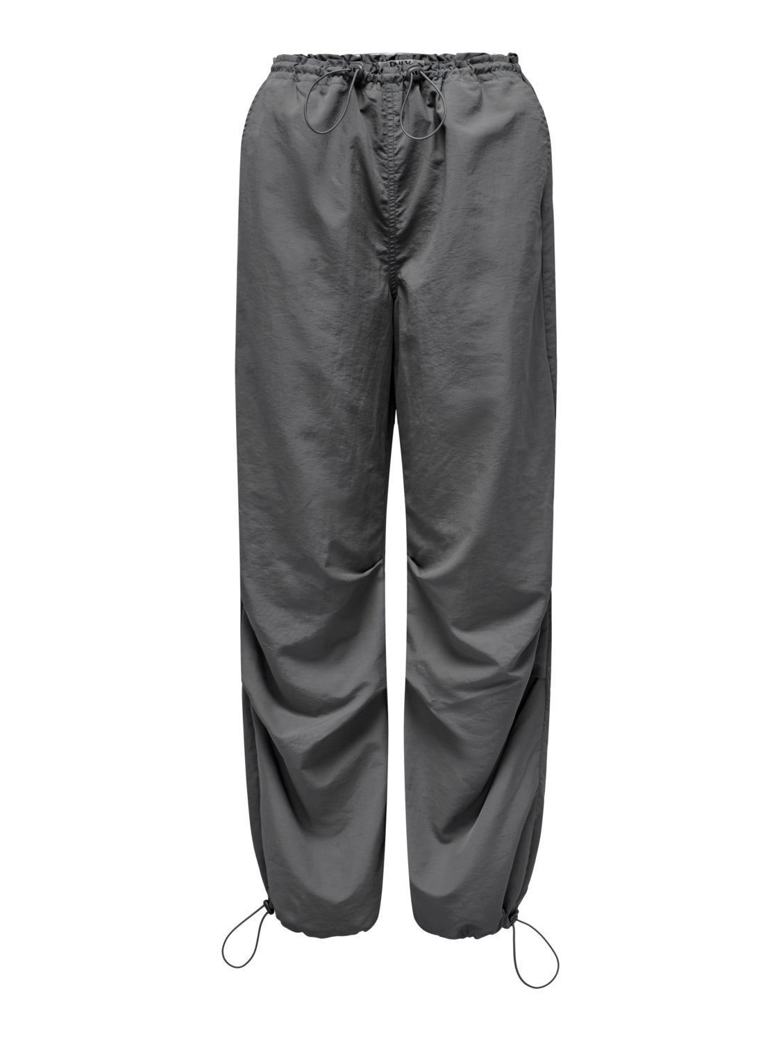 Straight fit pants with elastic waist