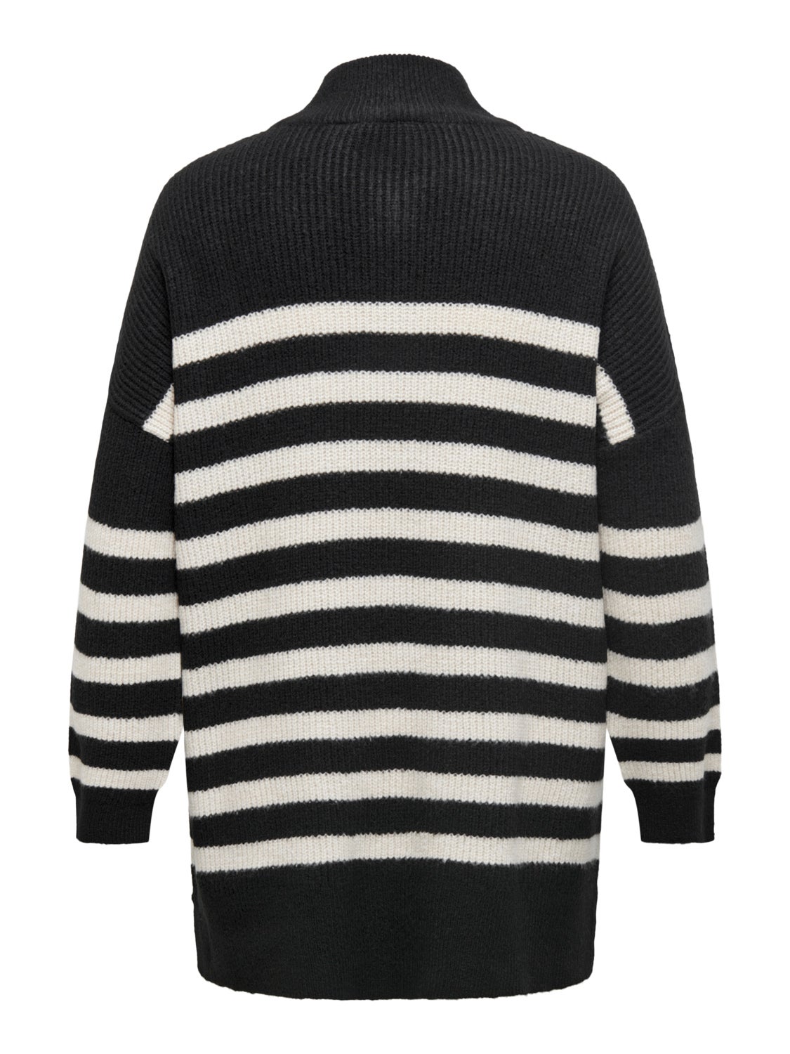 Curvy high neck knitted pullover