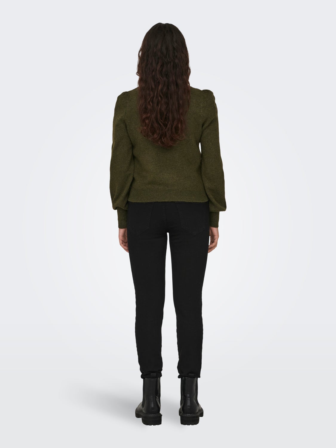High neck knitted pullover