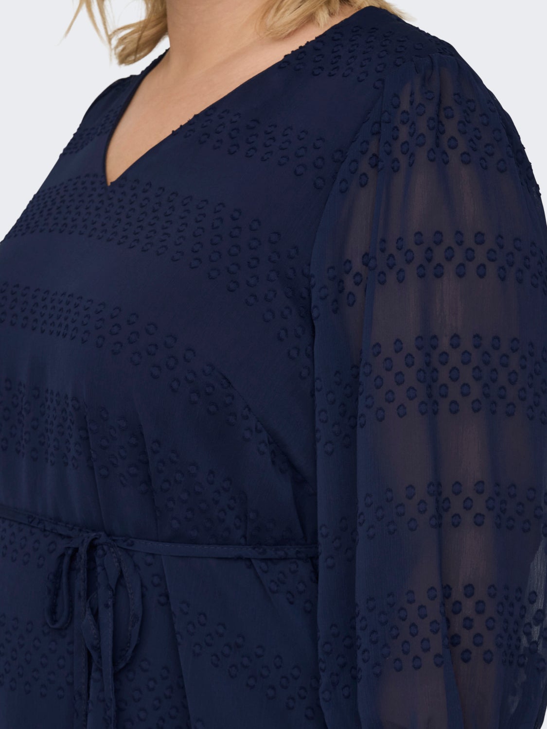 Curvy 3/4 sleeved knee Dress