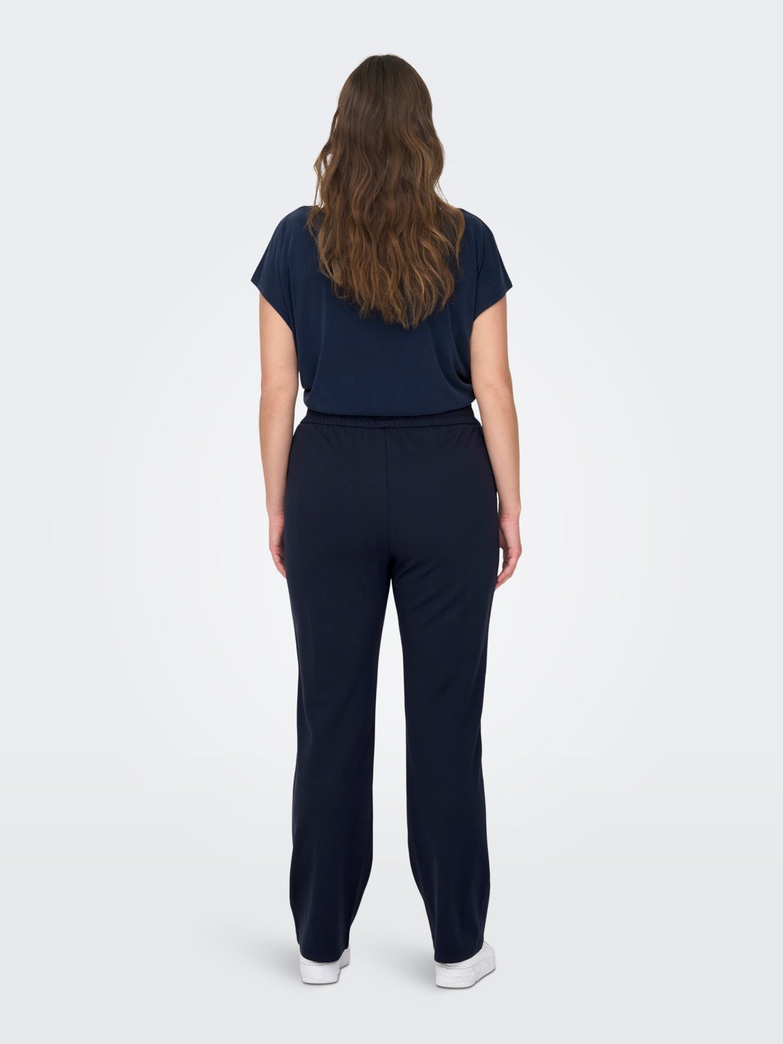 Curvy viscose trousers