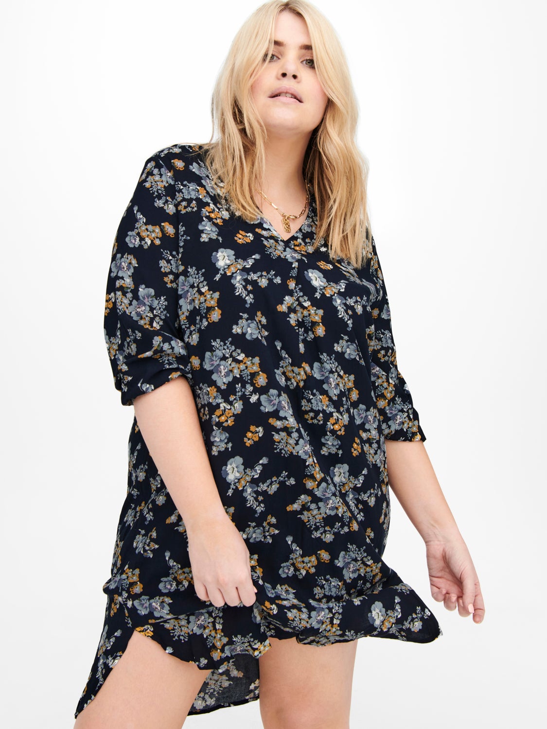 Curvy patterned viscose Tunic