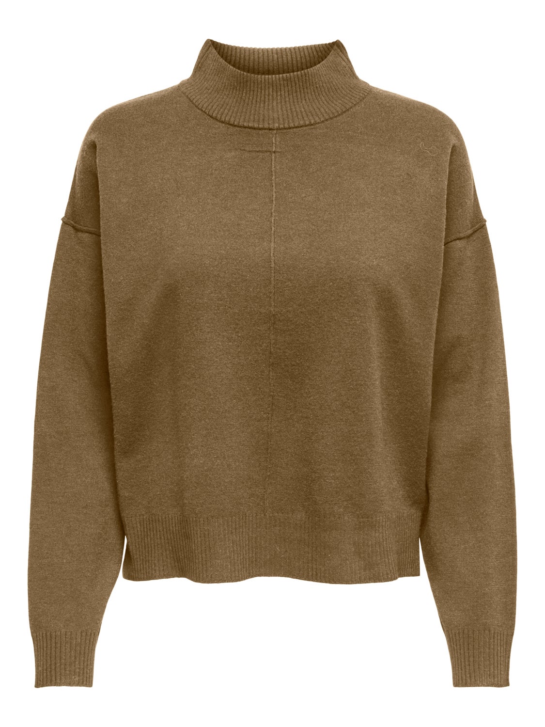 Knitted pullover with high neck