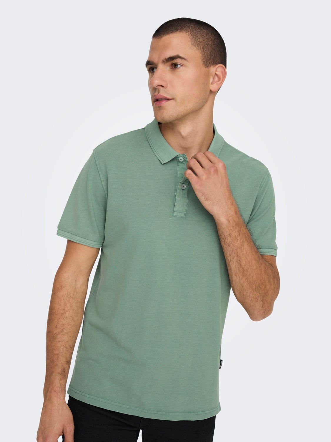 Slim Fit O-Neck Polo-Shirt
