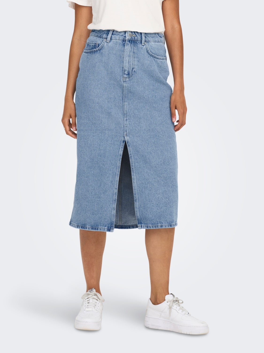 Midi denim skirt