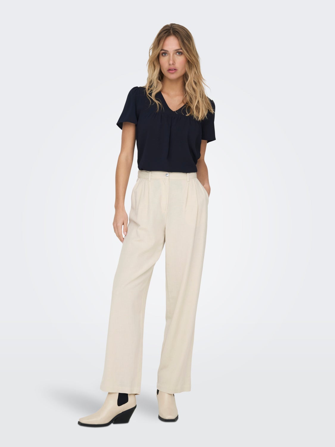 Regular Fit V-Neck Top