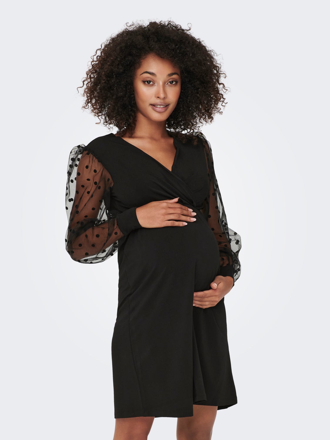Mama mesh sleeve dress