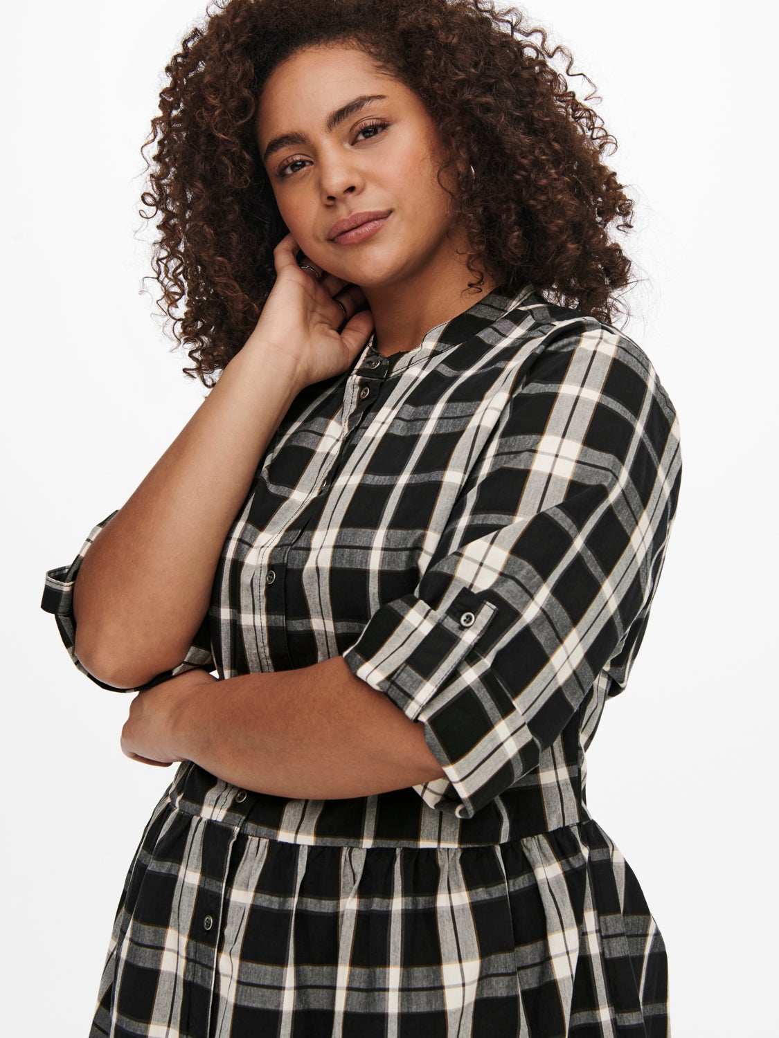 Curvy 3/4 sleeved Dress