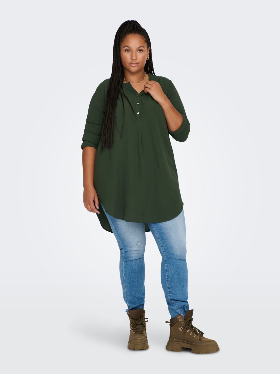 Curvy tunic shirt