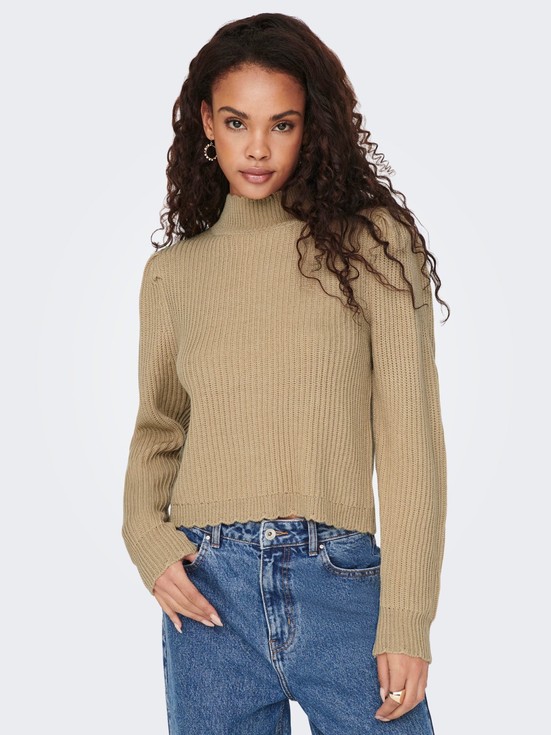 high neck Knitted Top