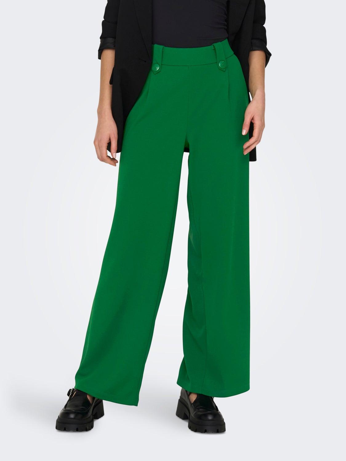 Solid color trousers