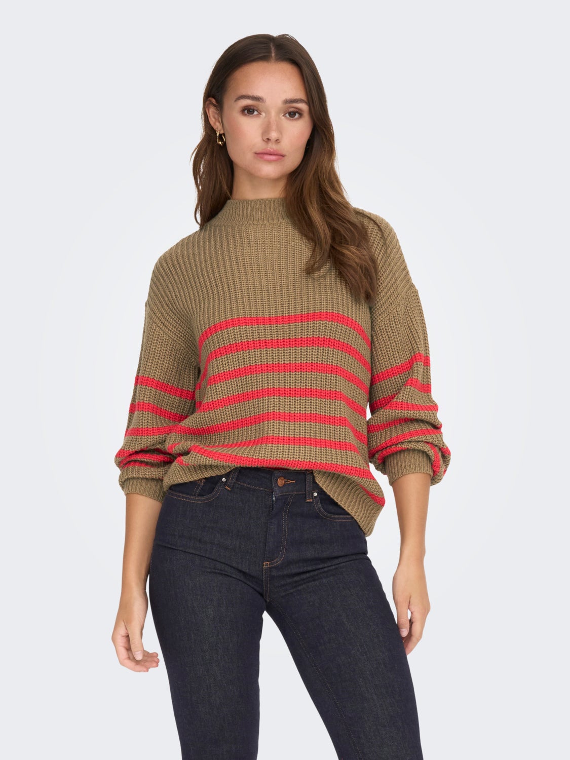 Striped knitted pullover