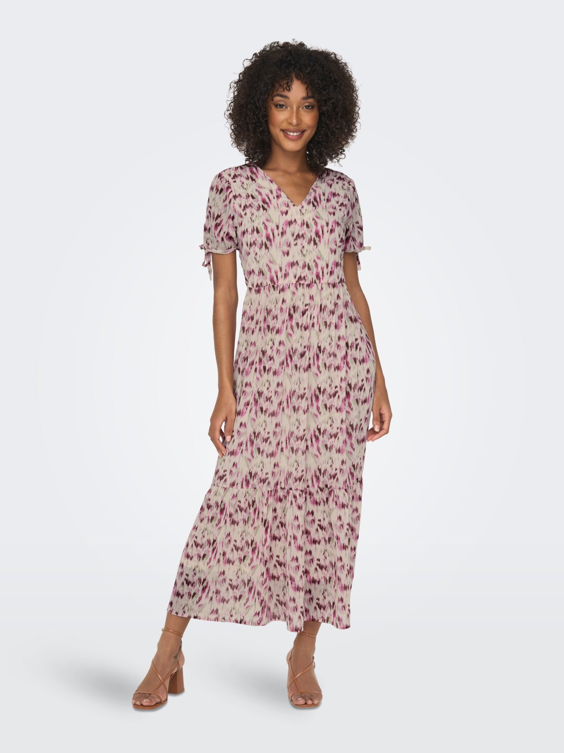 Maxi dress with v-neck