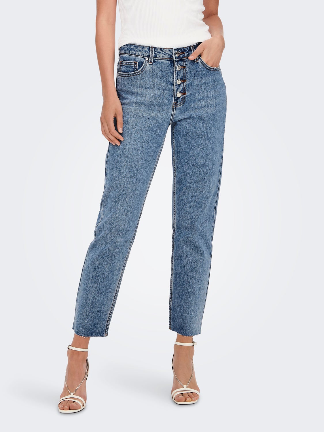 ONLEmily life hw cropped Straight fit jeans
