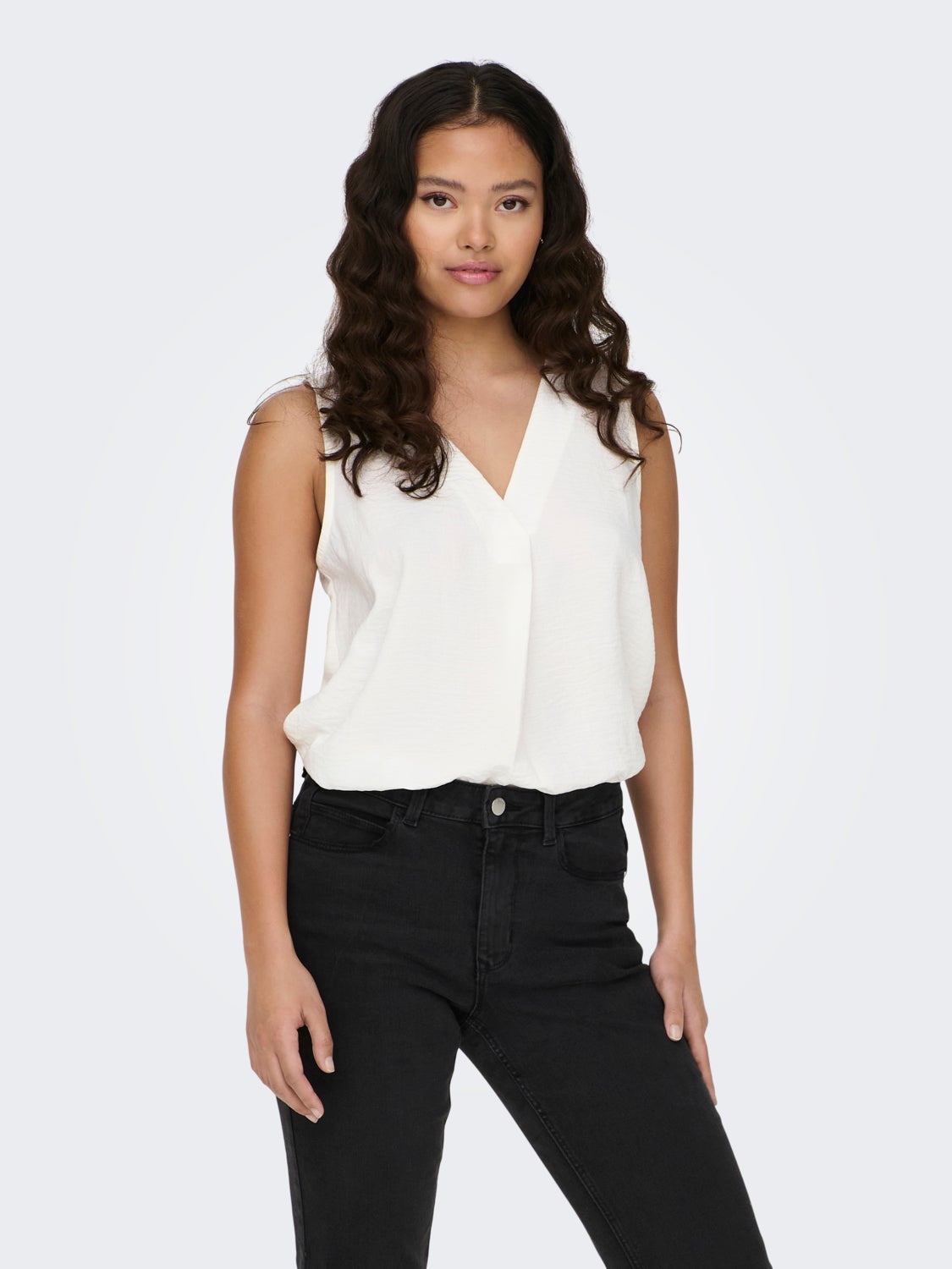 Regular Fit V-Neck Top