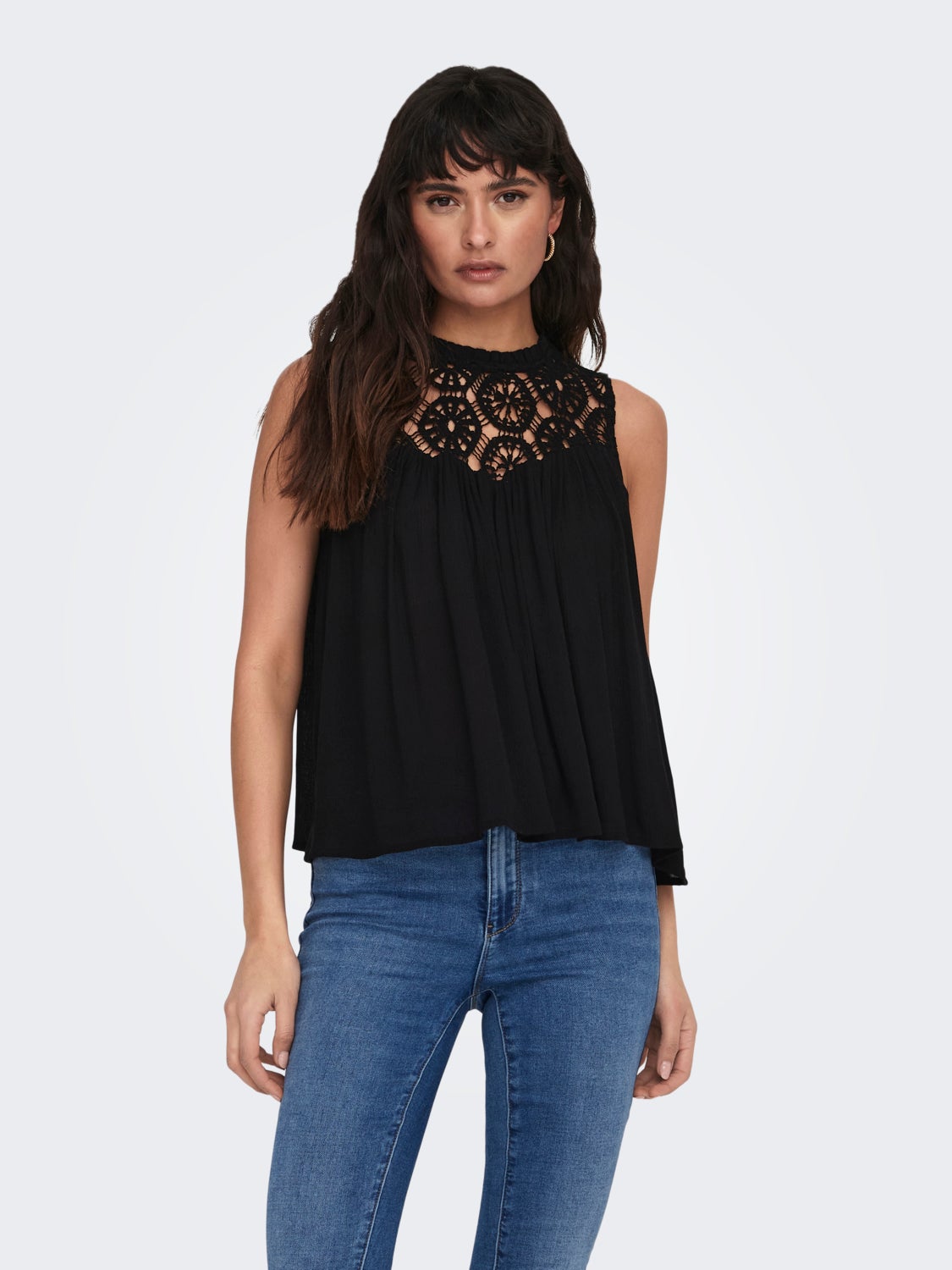 Relaxed Fit O-Neck Top