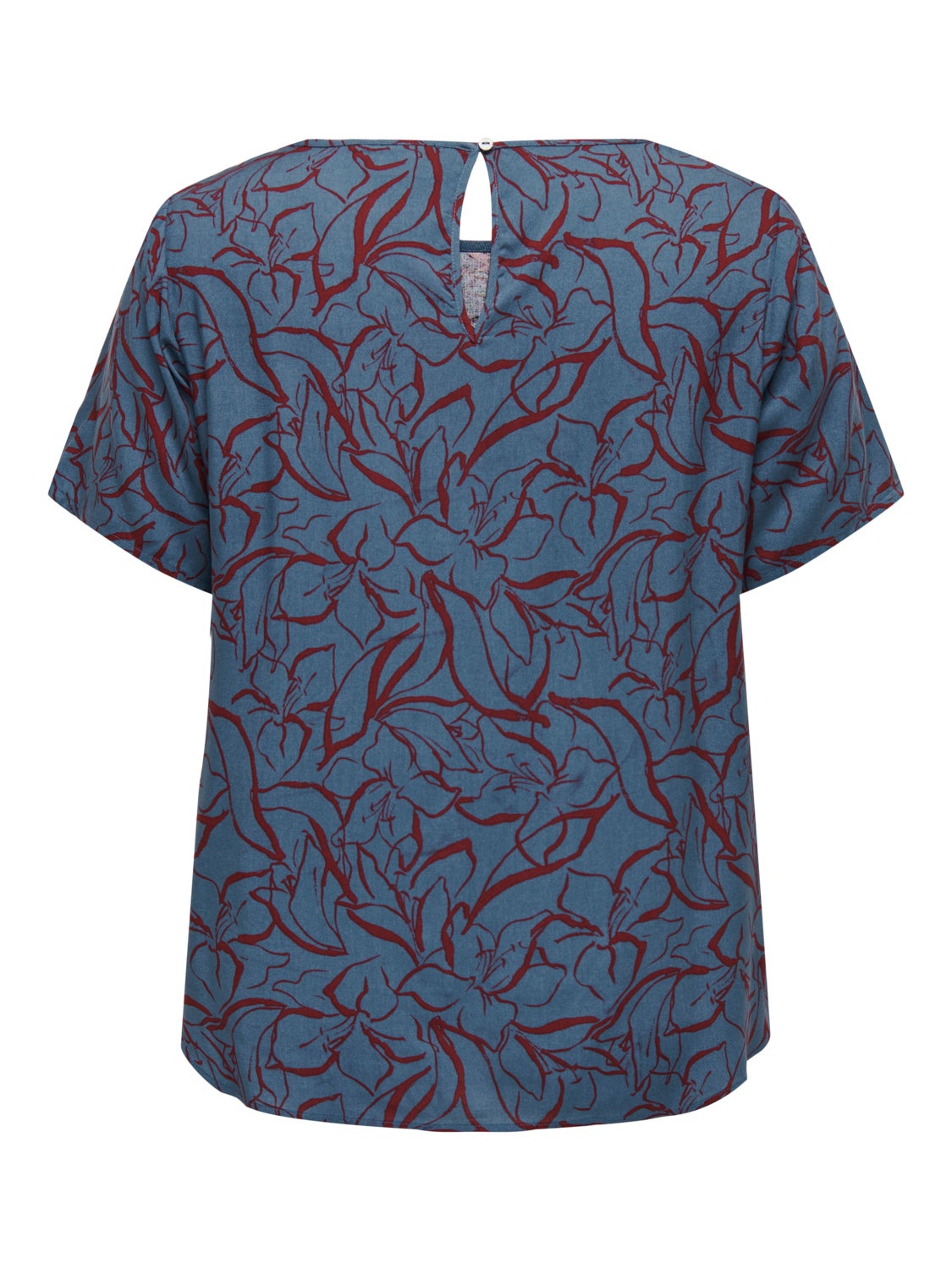 Curvy printed top with short sleeves