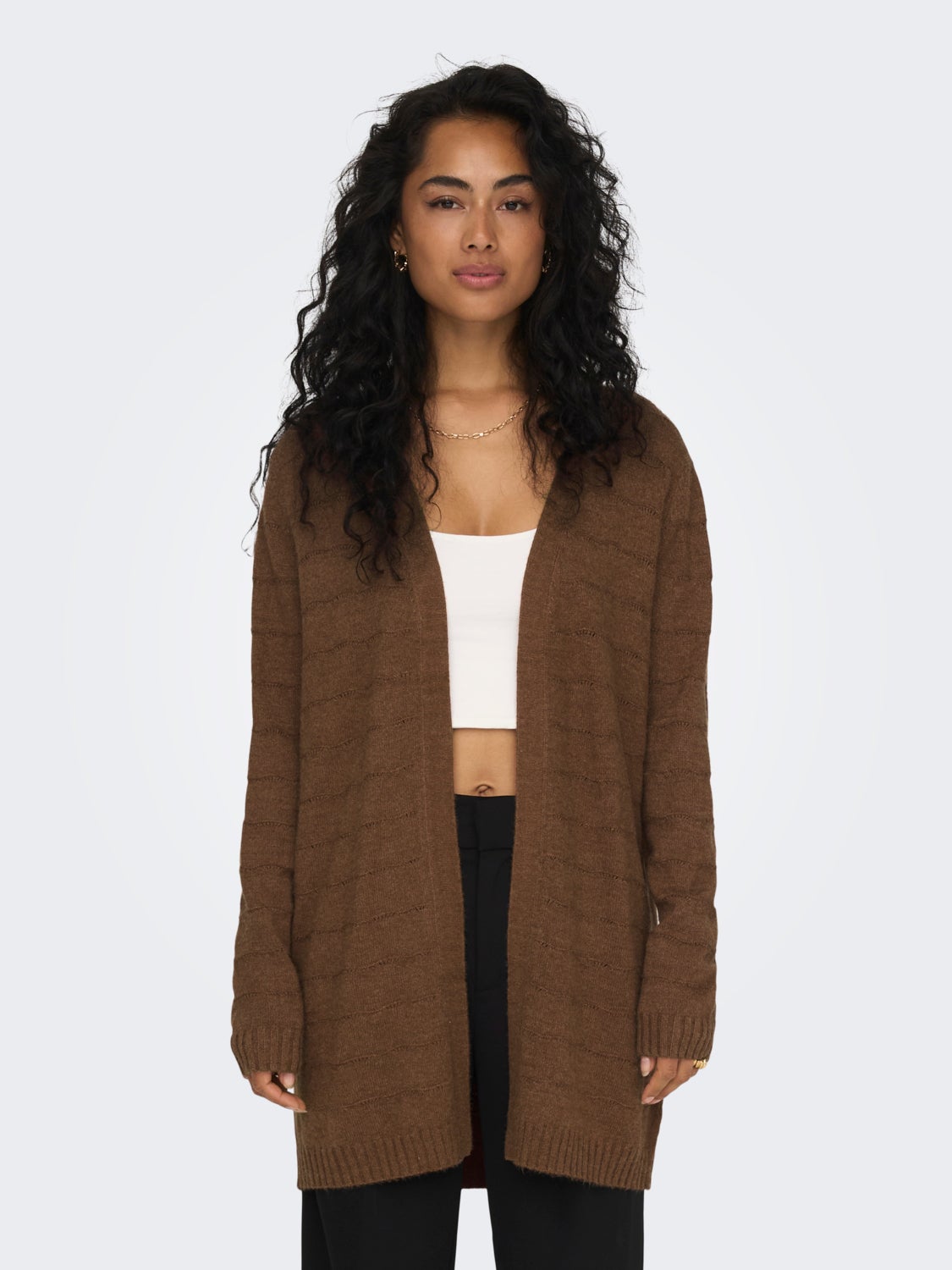 Long knit cardigan
