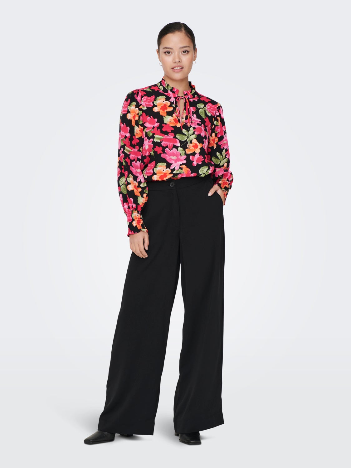 Regular Fit Tied Neck Top