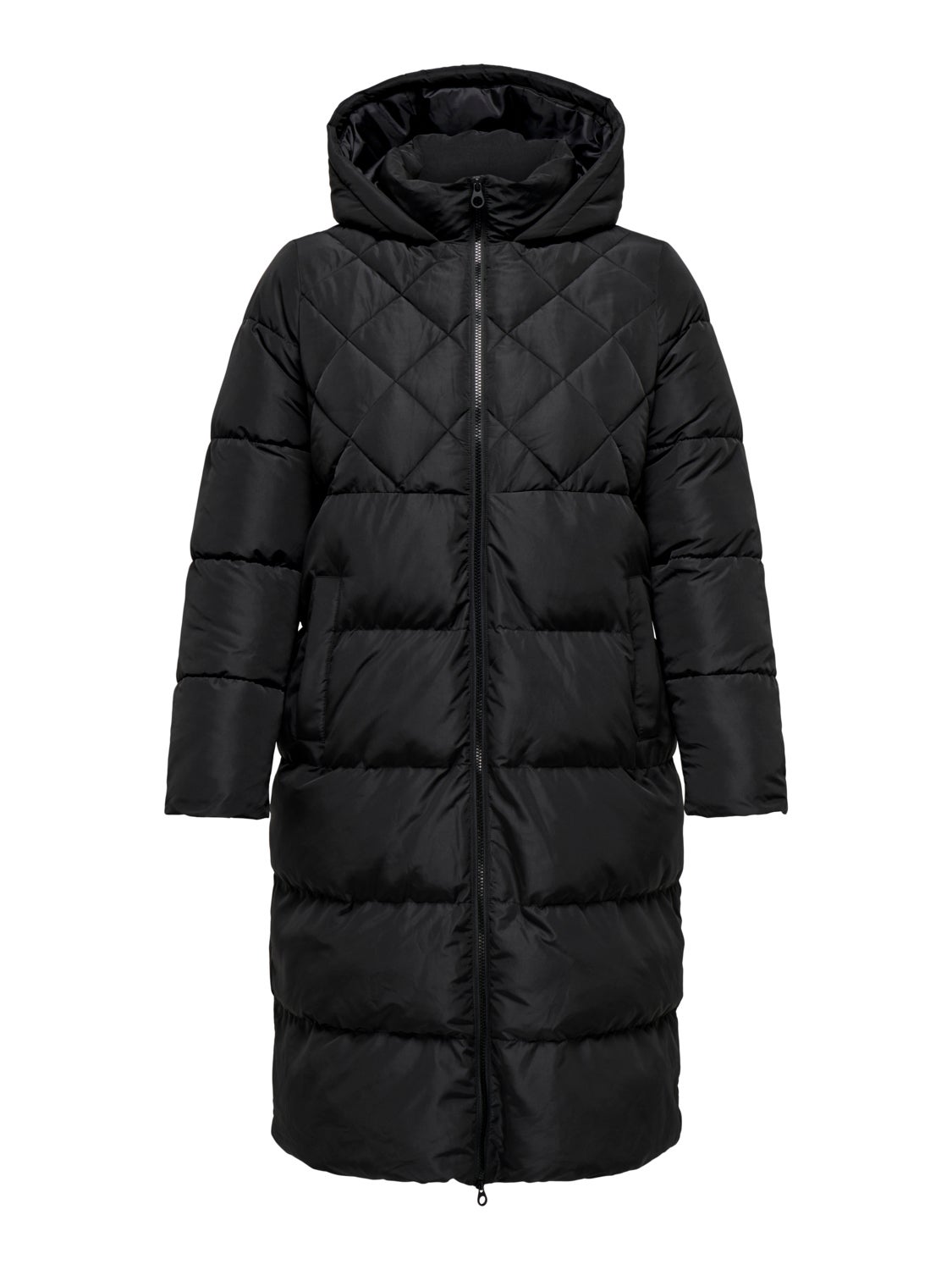 Curvy quilted hood Coat