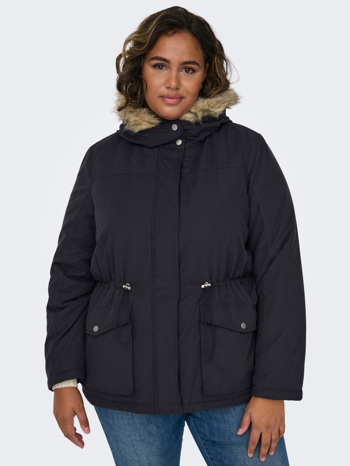 Curvy parka jacket