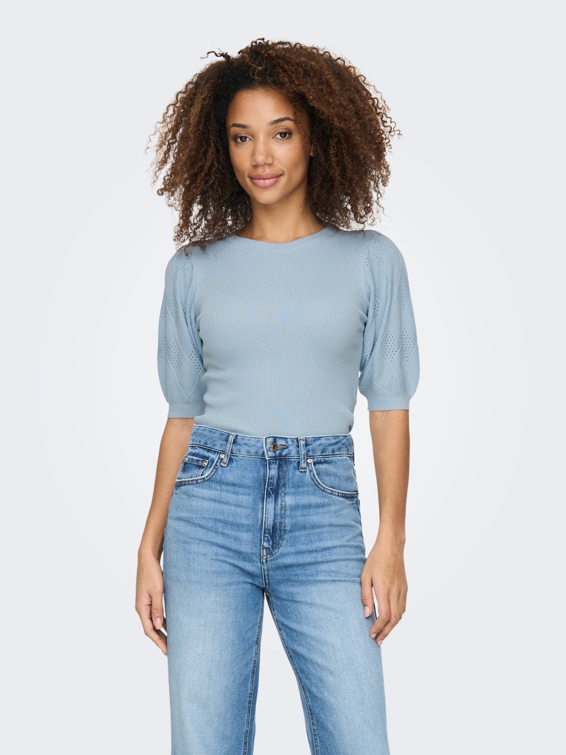 O-Neck Puff sleeves Pullover