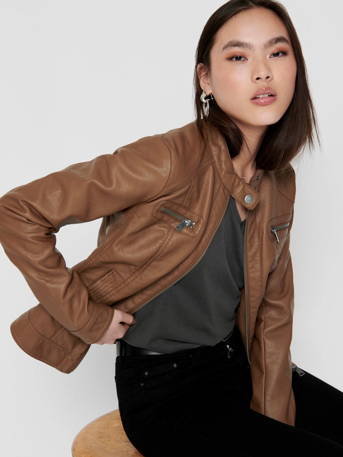 Zip PU-jacket