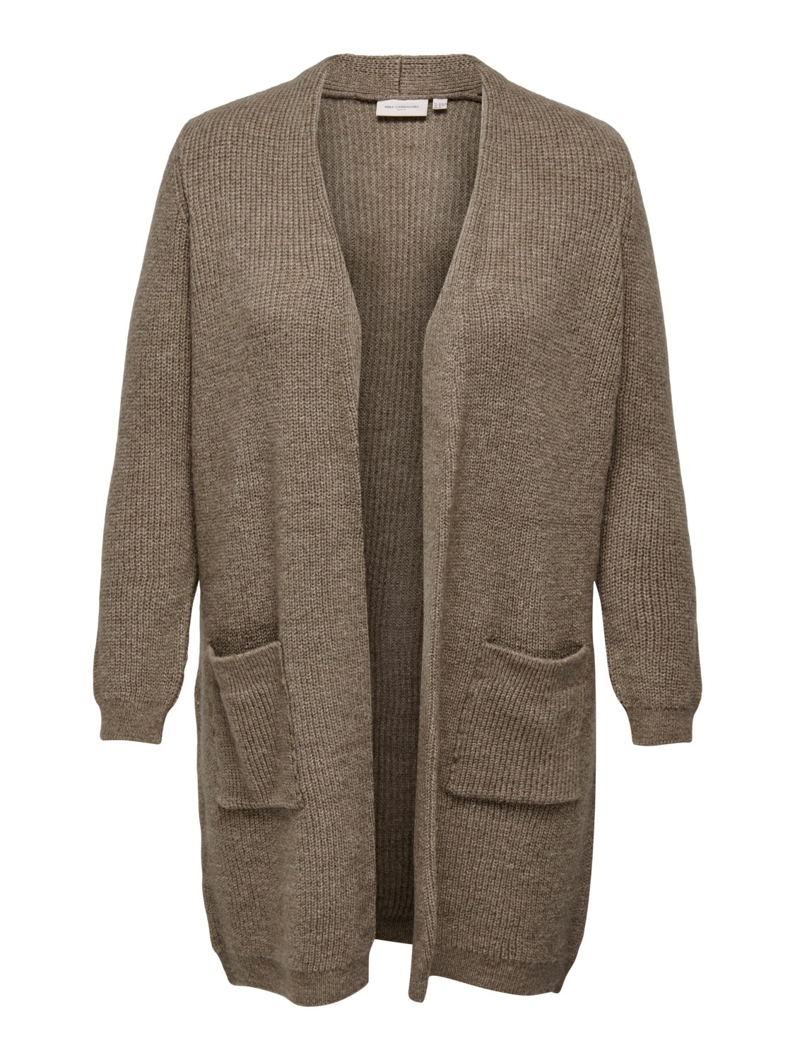 Curvy long knitted cardigan