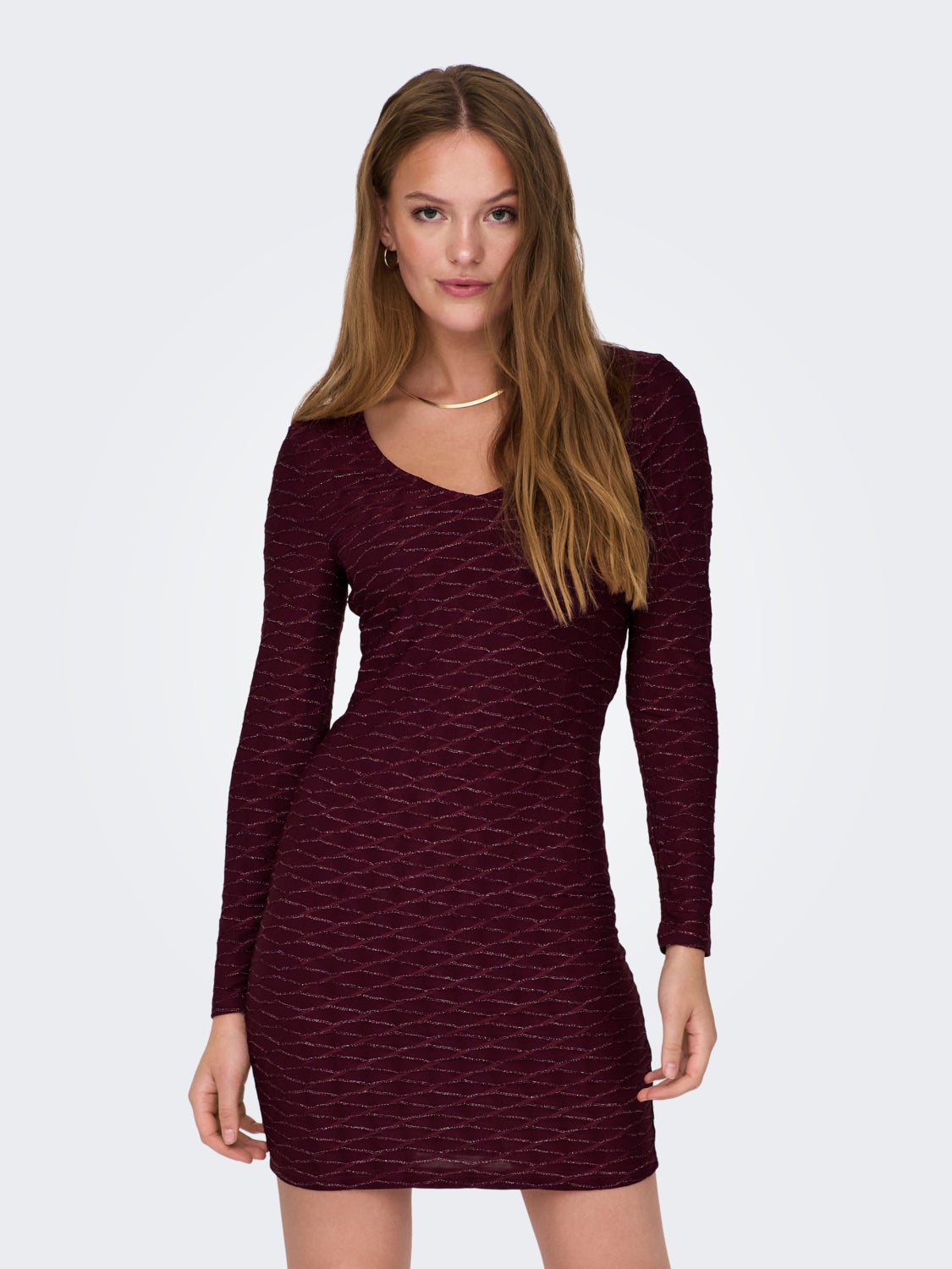 Mini slim dress with glitter