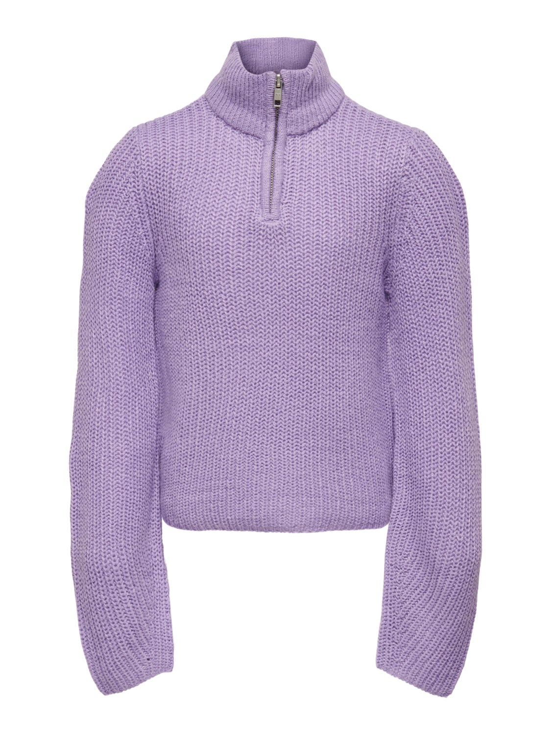 Highneck zip Knitted Pullover