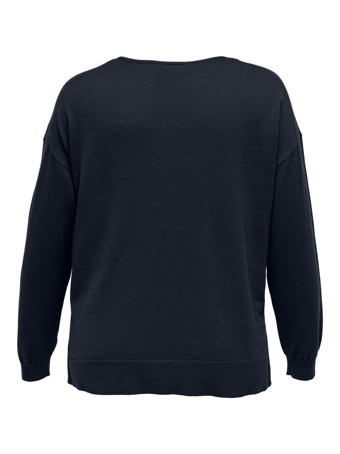 Curvy V-neck Knitted Pullover