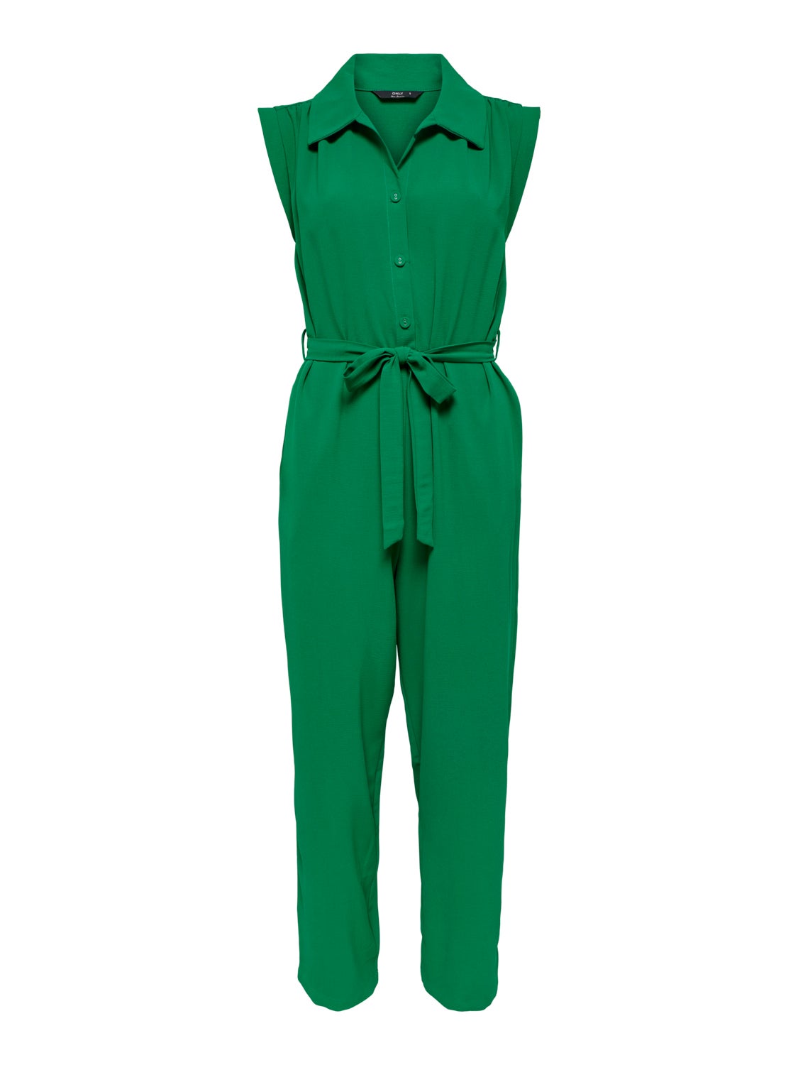 Short sleeved belted Jumpsuit