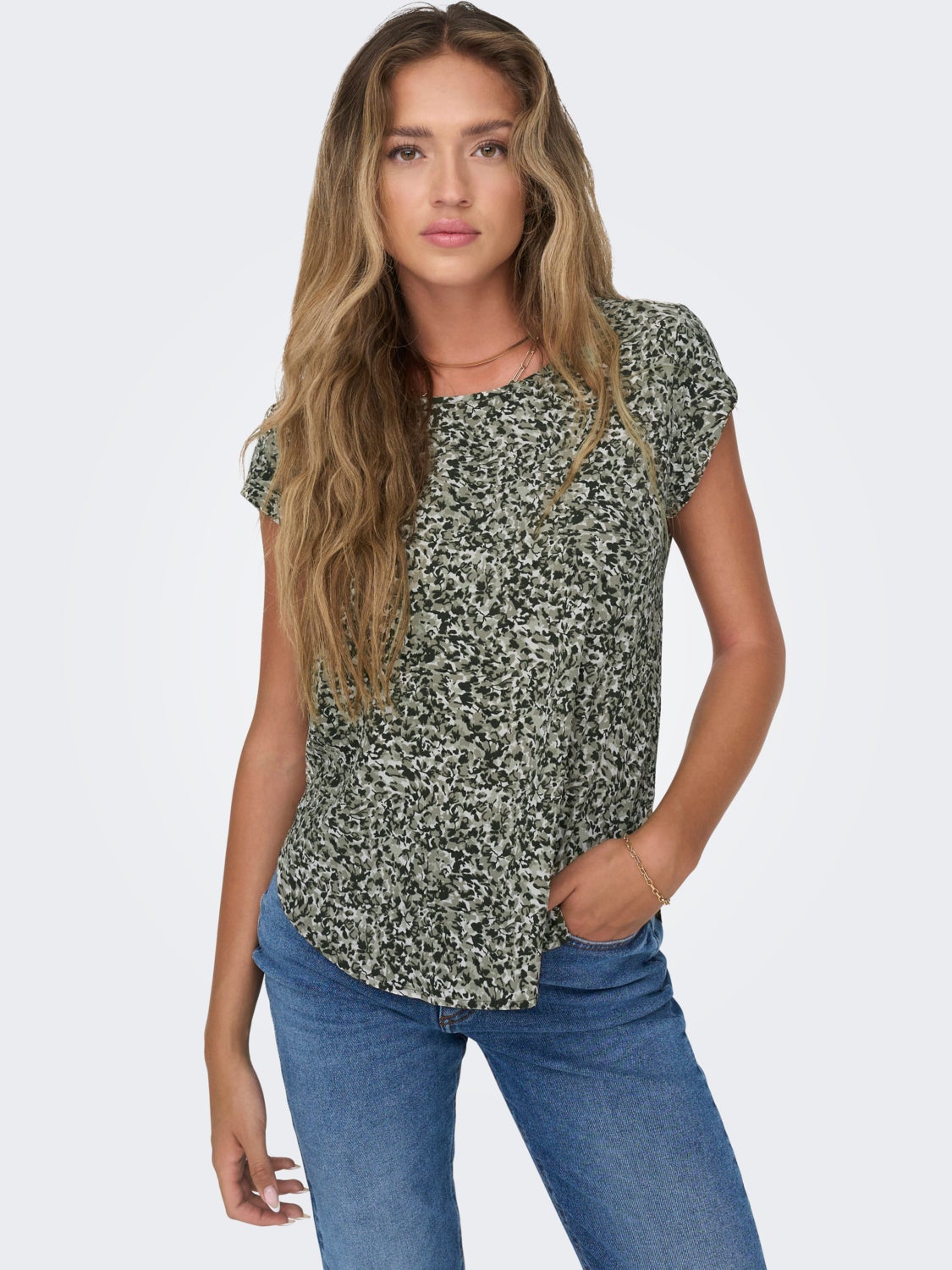 Printed Short Sleeved Top