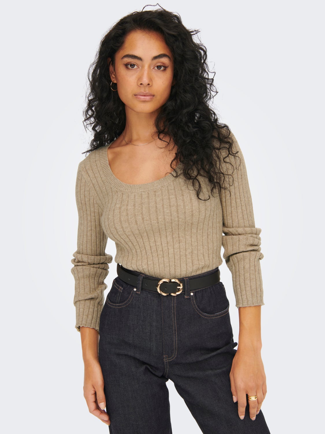U-neck Knitted Pullover