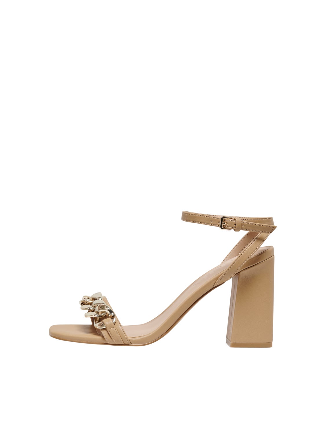 Faux leather heeled sandals