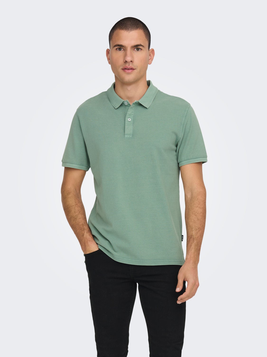 Slim Fit O-Neck Polo-Shirt