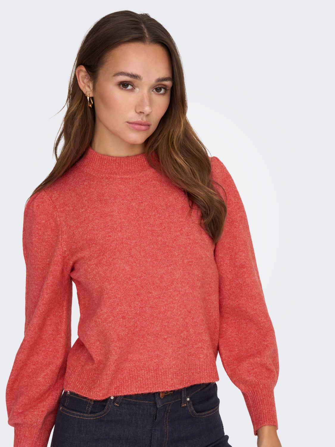 High neck knitted pullover