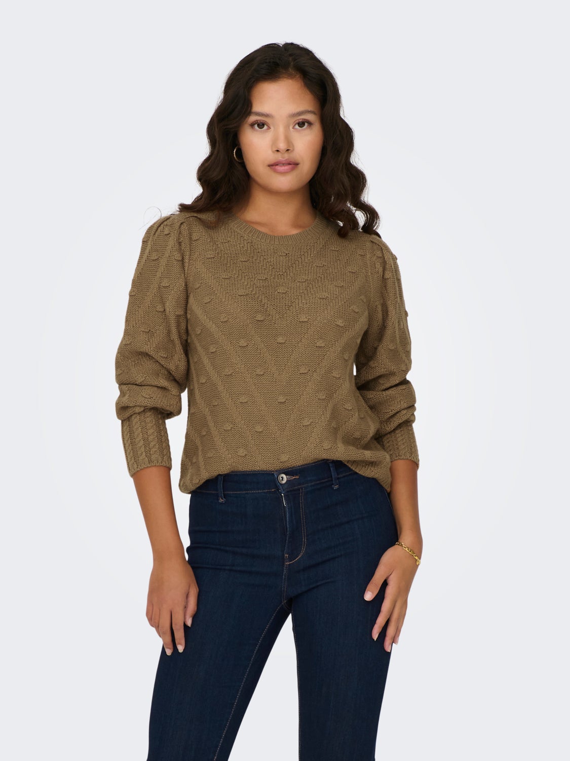 Textured knitted pullover