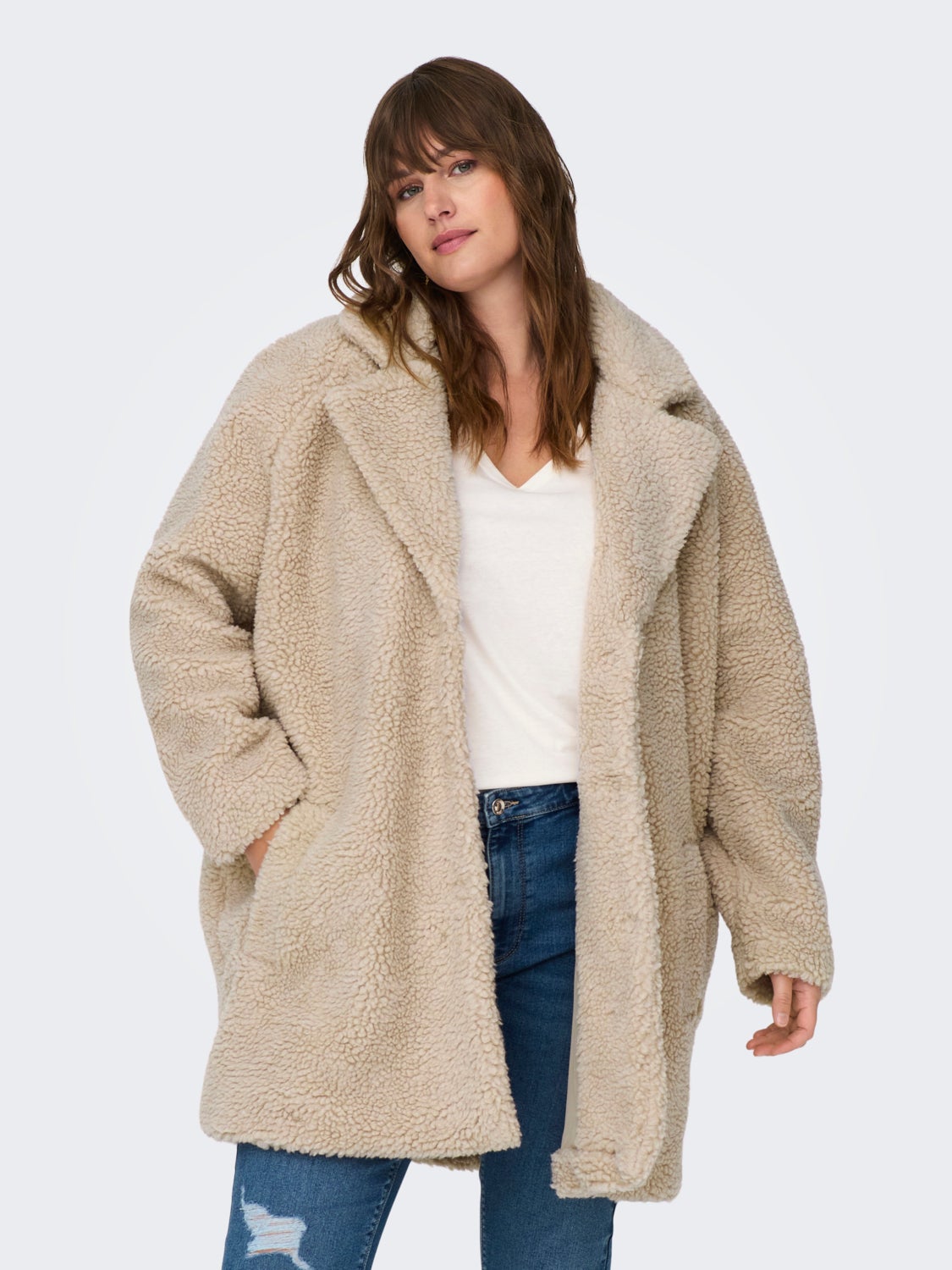 Curvy teddy coat