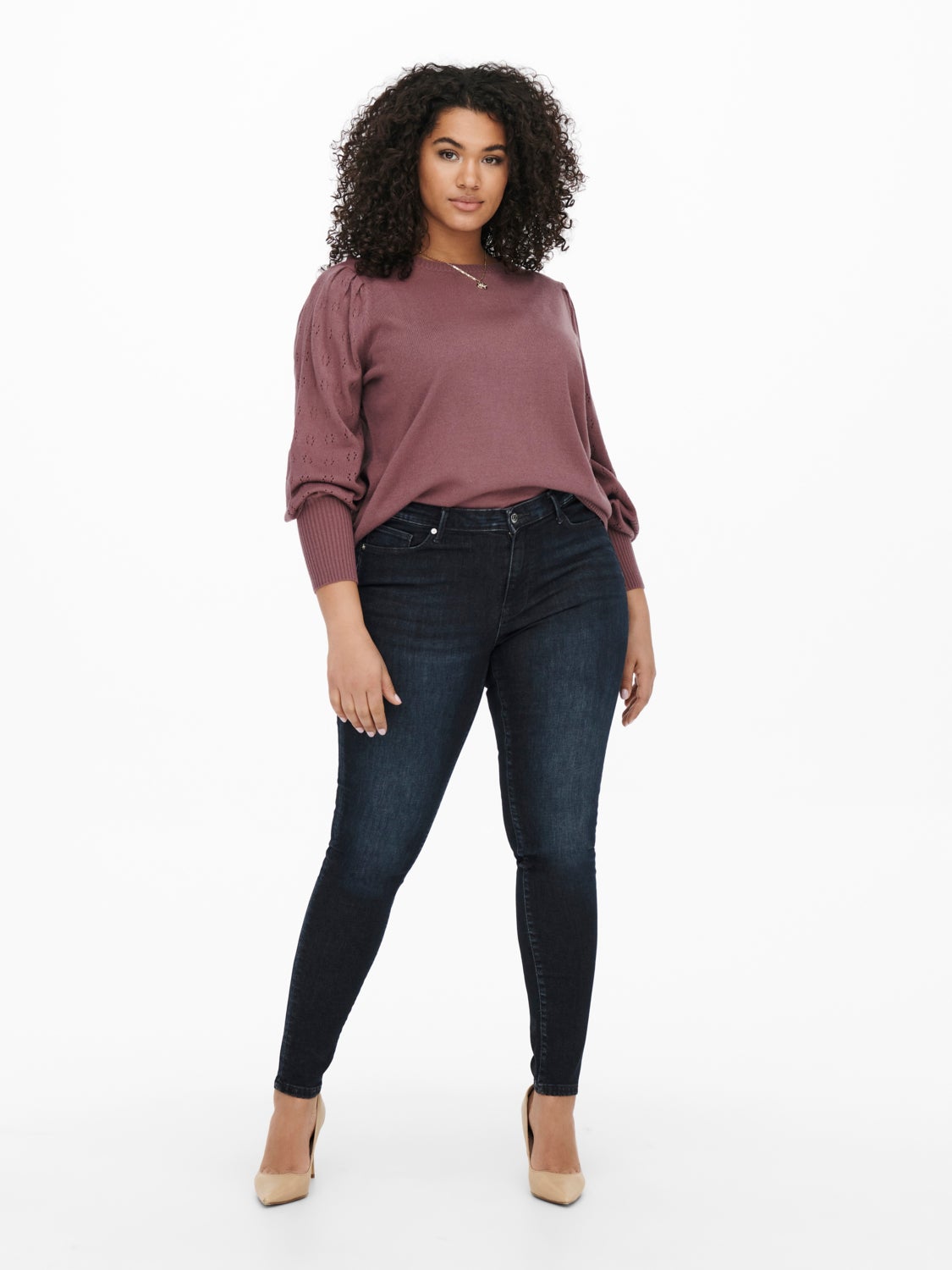 Curvy knitted Pullover