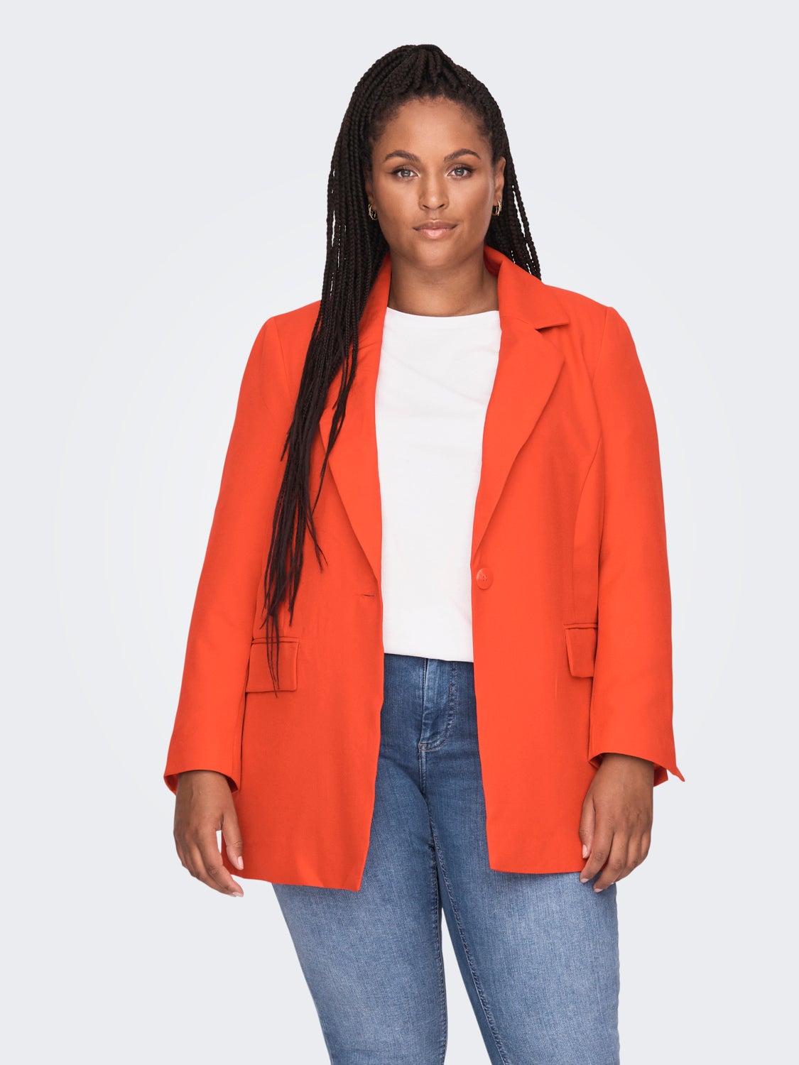 Curvy solid colored Blazer