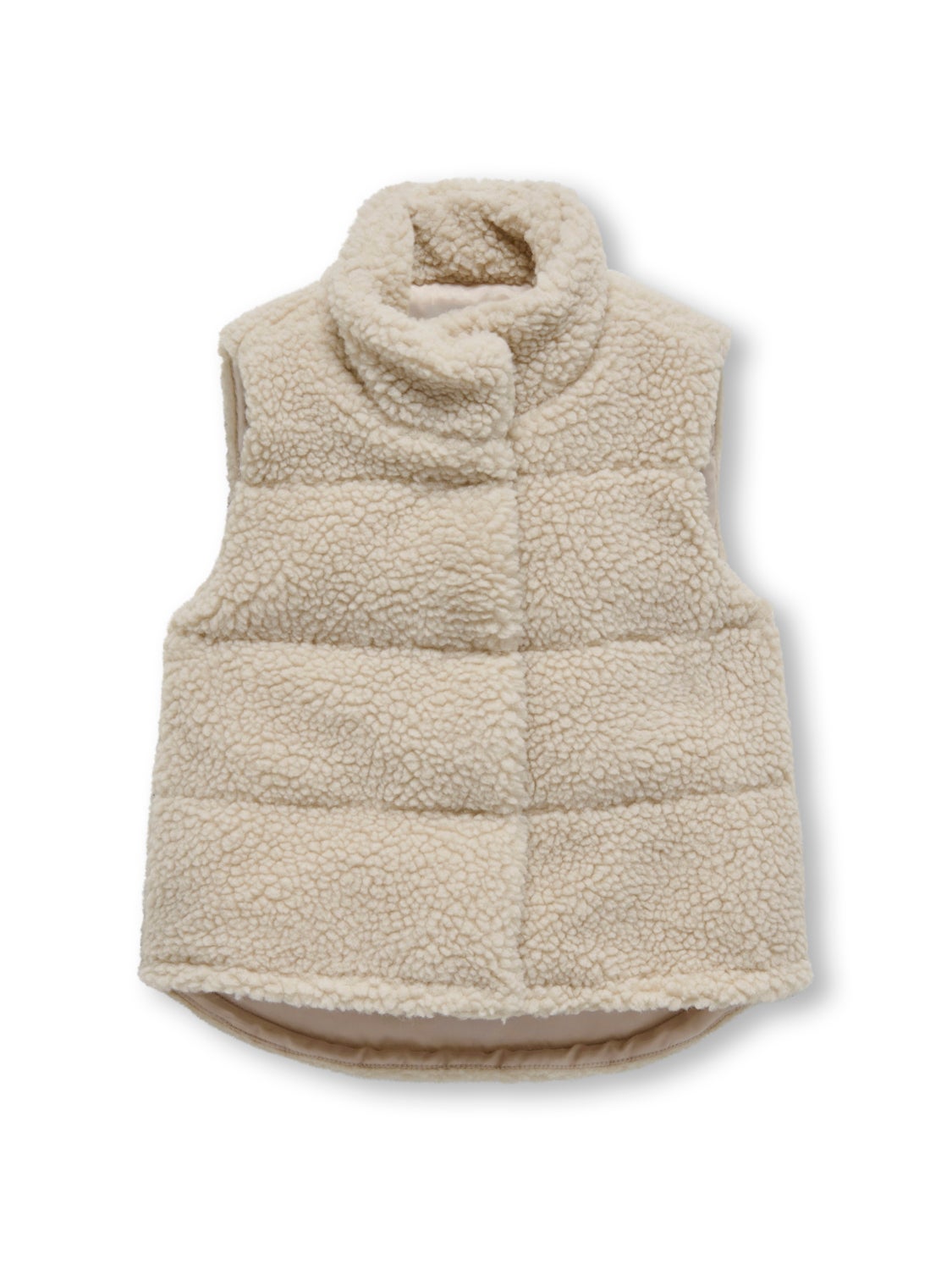 High neck teddy gilet