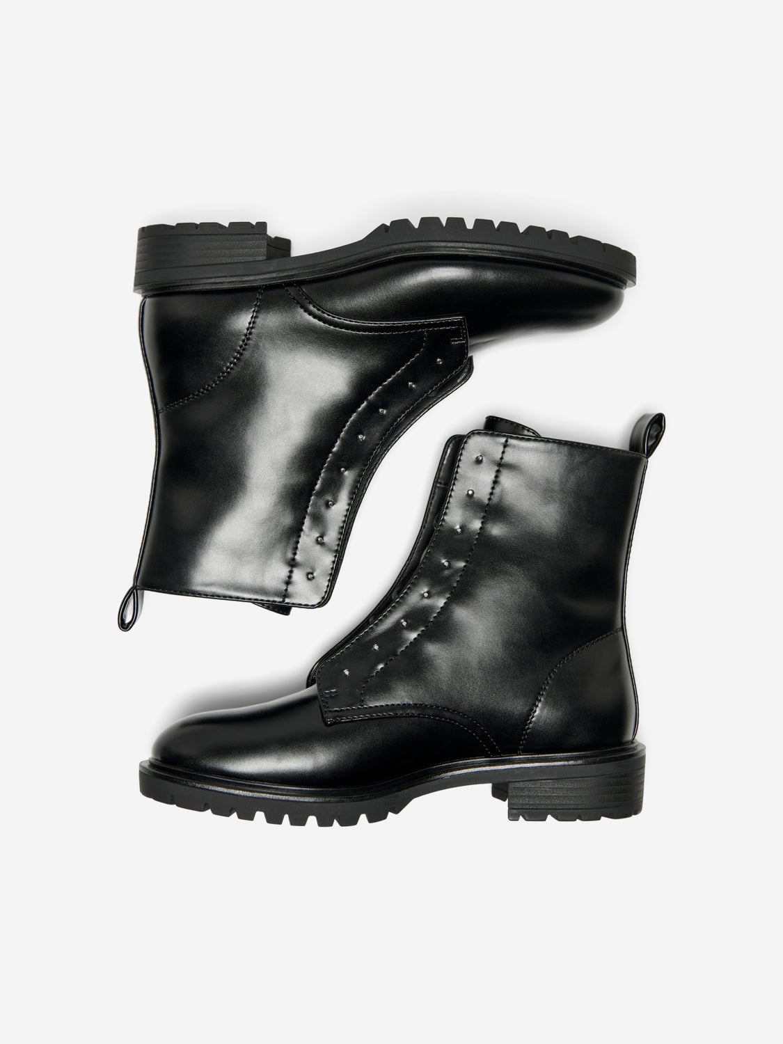 Faux leather boots