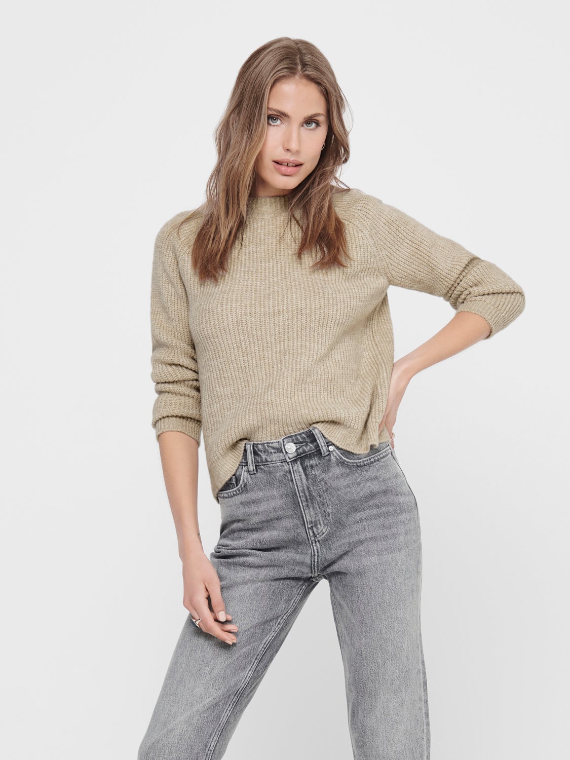 High neck Knitted Pullover