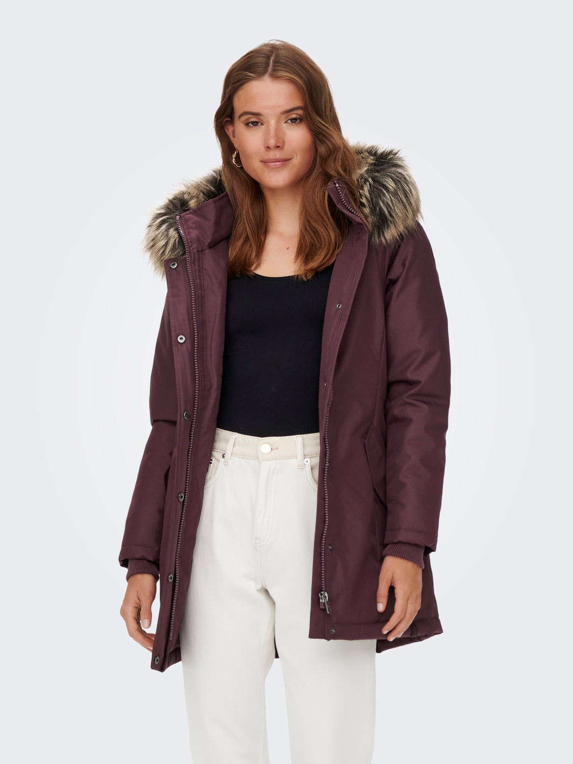 Solid Parka coat