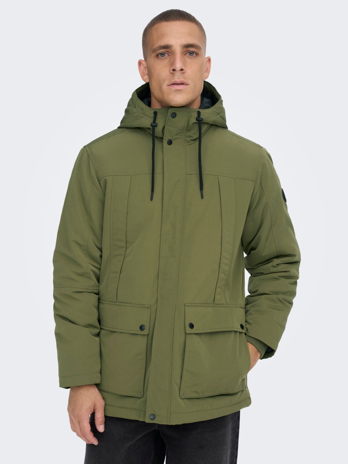 Parka jacket with hood