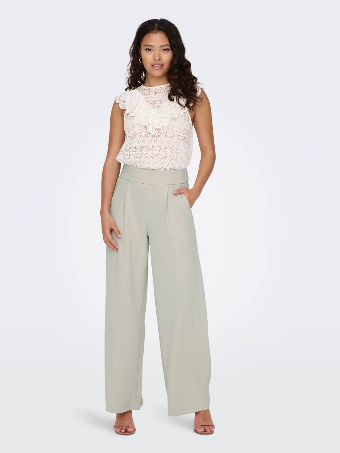 Flared high waisted pants